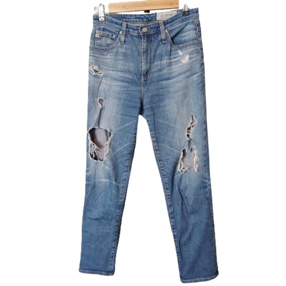 AG Adriano Goldschmied The Phoebe Vintage High Waisted Tapered Leg Jeans - Picture 1 of 10